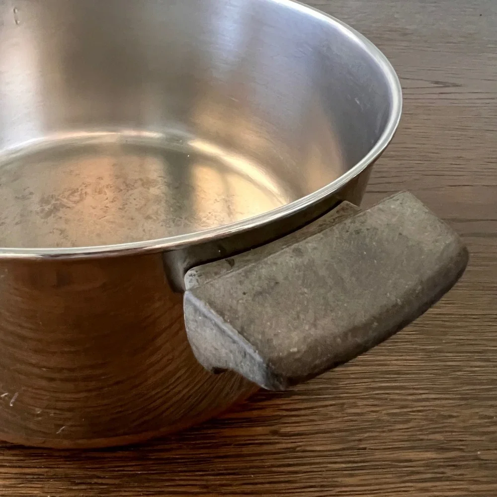 Revere Ware 4 1/2 Qt Stock Pot Copper Clad Bottom Stainless Steel Clinton IL USA